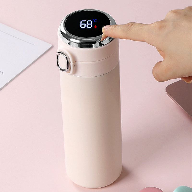 Trinkflasche mit Deckel und Temperaturanzeige